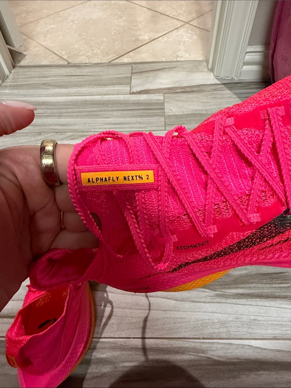 Nike Alphafly Next % 2 Running Shoes Pink Size 10 Men - Picture 6 of 9